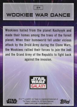 2022 Topps Chrome Star Wars Galaxy #29 Wookiee War Dance Back