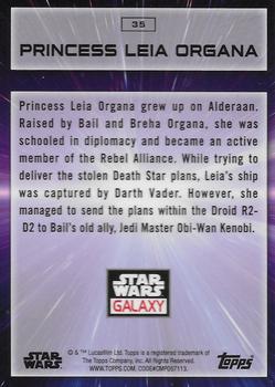 2022 Topps Chrome Star Wars Galaxy #35 Princess Leia Organa Back