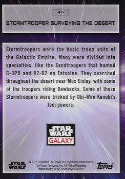 2022 Topps Chrome Star Wars Galaxy #40 Stormtrooper Surveying the Desert Back