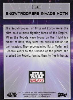 2022 Topps Chrome Star Wars Galaxy #43 Snowtroopers Invade Hoth Back