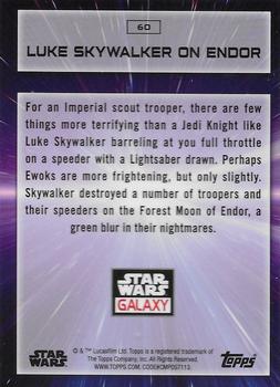 2022 Topps Chrome Star Wars Galaxy #60 Luke Skywalker on Endor Back