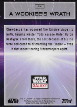 2022 Topps Chrome Star Wars Galaxy #64 A Wookiee's Wrath Back