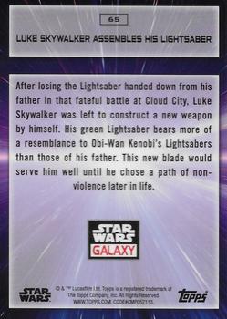 2022 Topps Chrome Star Wars Galaxy #65 Luke Skywalker Assembles His Lightsaber Back