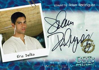 2005 Strictly Ink CSI Miami Series 2 - Autographs #MIB2 Adam Rodriguez Front
