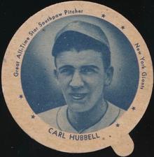 1938 Dixie Cup Lids Movie Stars (F5-4) #NNO Carl Hubbell Front
