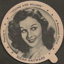 1942 Dixie Cup Lids Movie Stars (F5-8) #NNO Susan Hayward Front