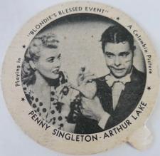 1942 Dixie Cup Lids Movie Stars (F5-8) #NNO Penny Singleton / Arthur Lake Front