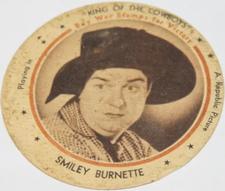 1943 Dixie Cup Lids Movie Stars (F5-9) #NNO Smiley Burnette Front