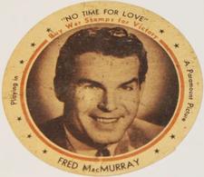 1943 Dixie Cup Lids Movie Stars (F5-9) #NNO Fred MacMurray Front