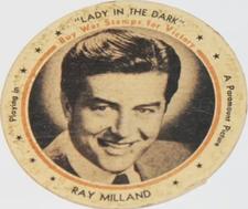 1943 Dixie Cup Lids Movie Stars (F5-9) #NNO Ray Milland Front