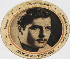 1943 Dixie Cup Lids Movie Stars (F5-9) #NNO George Montgomery Front