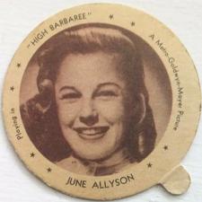 1947 Dixie Cup Lids Movie Stars (F5-13) #NNO June Allyson Front