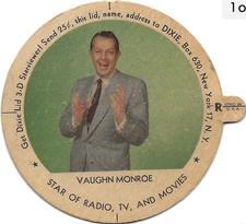 1954 Dixie Cup Lids Movie Stars (F5-20) #NNO Vaughn Monroe Front