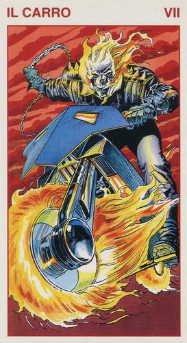1995 Tarocchi Marvel Glossy Italian #VII Ghost Rider (il carro) Front