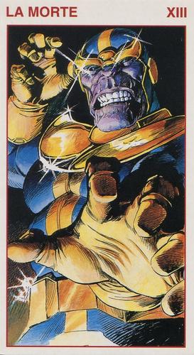 1995 Tarocchi Marvel Glossy Italian #XIII Thanos (la morte) Front