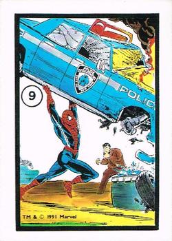 1991 Comic Images Spider-Man Webs Trading Stickers #9 Spider-Man Front