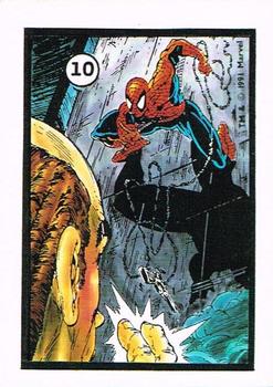1991 Comic Images Spider-Man Webs Trading Stickers #10 Spider-Man Front