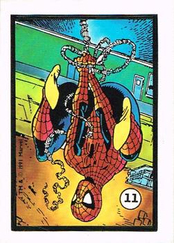 1991 Comic Images Spider-Man Webs Trading Stickers #11 Spider-Man Front