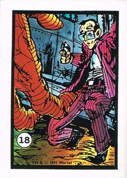 1991 Comic Images Spider-Man Webs Trading Stickers #18 Criminal in Pink Suit Front