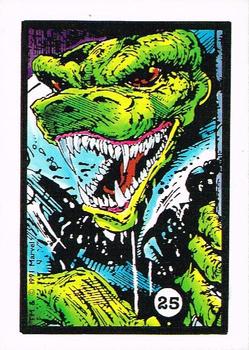 1991 Comic Images Spider-Man Webs Trading Stickers #25 Lizard Front
