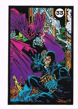 1991 Comic Images Spider-Man Webs Trading Stickers #33 Prowler / Black Fox Front