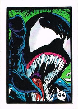 1991 Comic Images Spider-Man Webs Trading Stickers #44 Venom Front