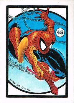 1991 Comic Images Spider-Man Webs Trading Stickers #45 Spider-Man Front