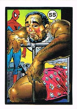 1991 Comic Images Spider-Man Webs Trading Stickers #55 Spider-Man / Wesley Cassady Front