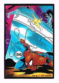 1991 Comic Images Spider-Man Webs Trading Stickers #56 Spider-Man Front