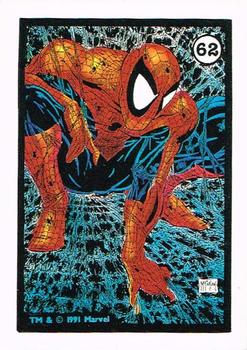 1991 Comic Images Spider-Man Webs Trading Stickers #62 Spider-Man Front