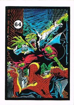 1991 Comic Images Spider-Man Webs Trading Stickers #64 Spider-Man / Lizard Front