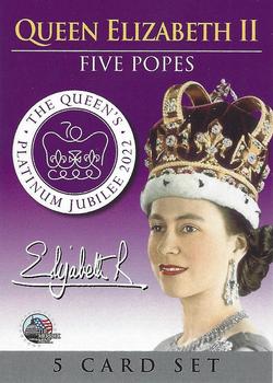 2022 Merrick Mint Queen Elizabeth II Five Popes #NNO Certificate of Authenticity / Header Front