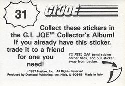 1987 Hasbro G.I. Joe #31 Lady Jaye Back