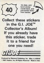 1987 Hasbro G.I. Joe #40 Mainframe Back