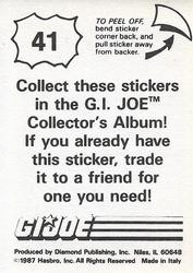 1987 Hasbro G.I. Joe #41 Mainframe Bio Back