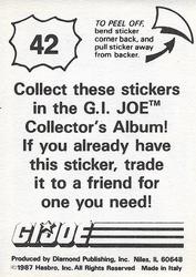 1987 Hasbro G.I. Joe #42 Sci-Fi Back