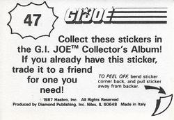 1987 Hasbro G.I. Joe #47 Dust Screen Back