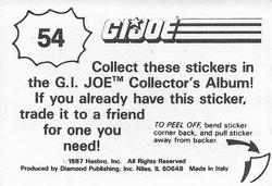 1987 Hasbro G.I. Joe #54 Swampfire Back