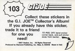1987 Hasbro G.I. Joe #103 Lady Jaye Back