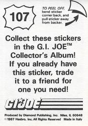 1987 Hasbro G.I. Joe #107 Jinx Back