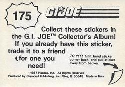 1987 Hasbro G.I. Joe #175 Sci-Fi and Low-Light Back