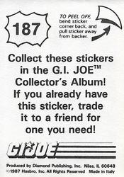 1987 Hasbro G.I. Joe #187 Wet Suit Back