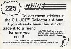 1987 Hasbro G.I. Joe #225 SGT Slaughter Back
