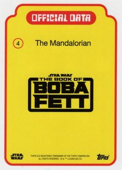 2022 Topps Online Star Wars NYCC Star Files #4 The Mandalorian Back
