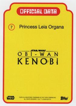 2022 Topps Online Star Wars NYCC Star Files #7 Princess Leia Organa Back