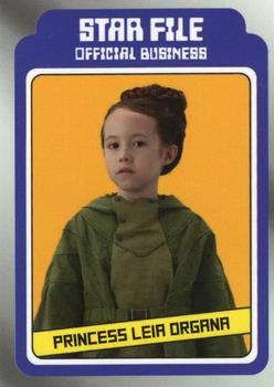 2022 Topps Online Star Wars NYCC Star Files #7 Princess Leia Organa Front