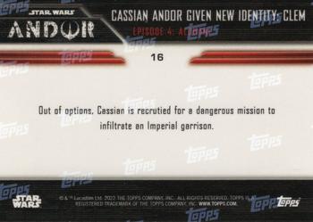 2022 Topps Now Star Wars: Andor #16 Cassian Andor's New Identity: Clem Back