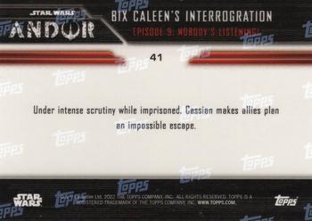 2022 Topps Now Star Wars: Andor #41 Bix Caleen's Interrogration Back