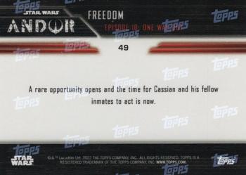 2022 Topps Now Star Wars: Andor #49 Freedom Back