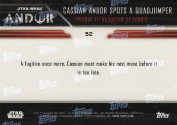 2022 Topps Now Star Wars: Andor #52 Cassian Andor Spots a Quadjumper Back